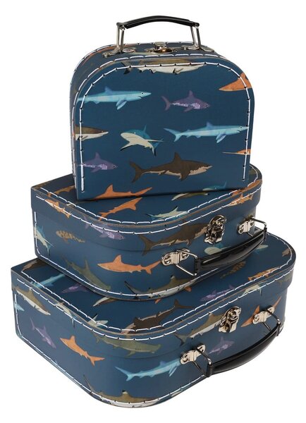 Dětské kufříky v sadě 3 ks Sharks – Rex London
