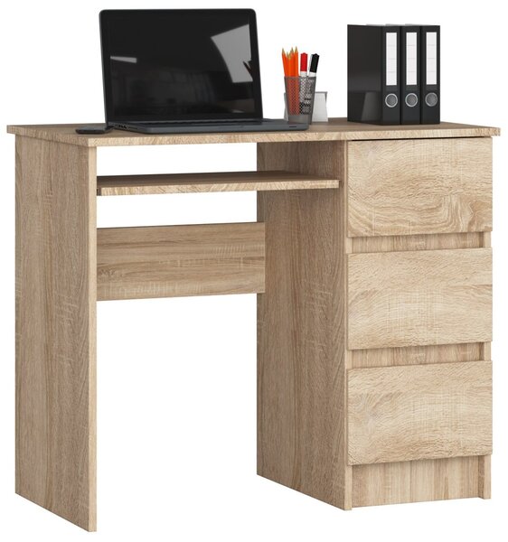 Ak furniture Psací stůl A-6 90 cm dub sonoma pravý