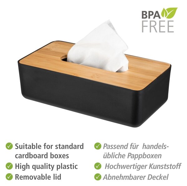 Plastovo-bambusový box na kapesníky Rotello – Wenko