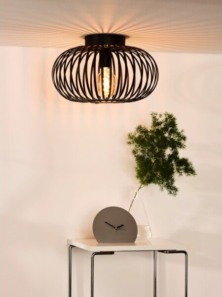 Lucide 78174/40/30 - Stropní svítidlo MANUELA 1xE27/60W/230V pr. 39,5 cm černá