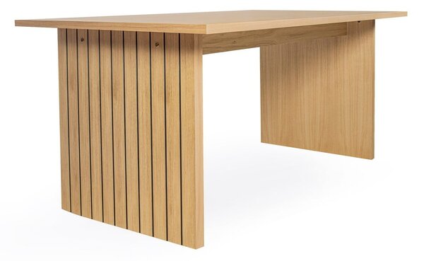 Jídelní stůl s deskou v dubovém dekoru 90x160 cm Stripe – Woodman
