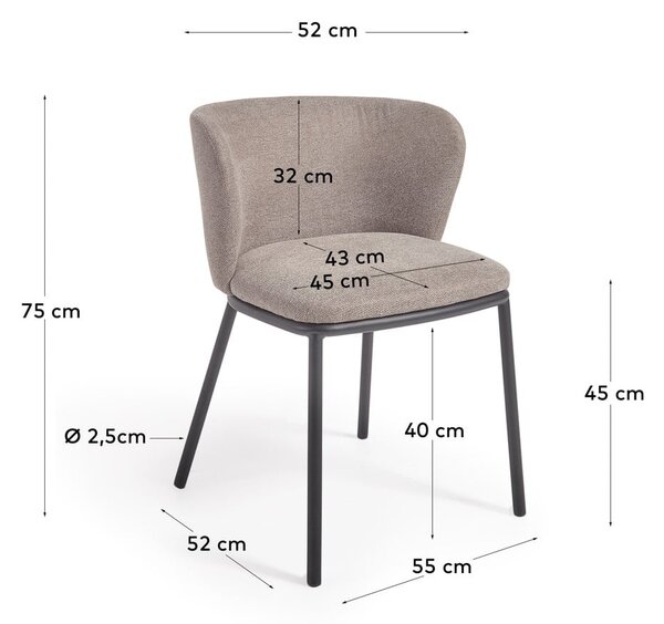 Světle hnědá jídelní židle Ciselia – Kave Home