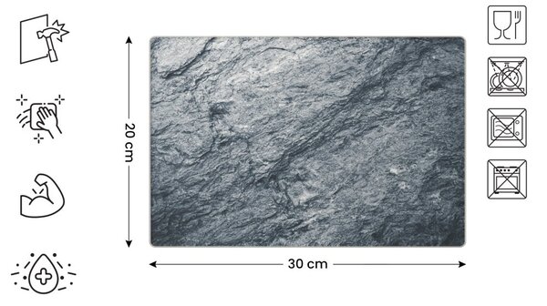 Skleněné krájecí prkénko GRANIT 30 × 20 cm, DK30x20_00011