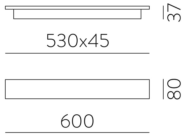 ACB Iluminacion Nástěnné LED svítidlo FOSCA, 18W, d. 60 cm, CRI90, CCT switch 2700-4000K Barva: Bílá, Stmívání, řízení: TRIAC