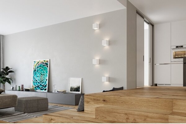 Sollux SL.0005 - Nástěnné svítidlo LEO 1xE27/60W/230V bílá