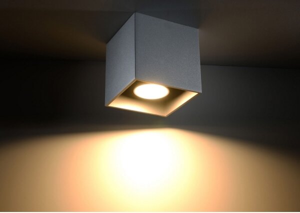 Sollux SL.0024 - Bodové svítidlo QUAD 1 1xGU10/10W/230V šedá