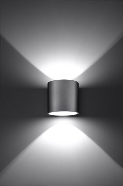Sollux SL.0049 - Nástěnné svítidlo ORBIS 1 1xG9/40W/230V šedá