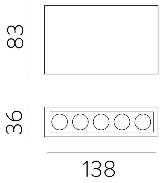 ACB Iluminacion Stropní LED svítidlo INVISIBLE, š. 138 mm, 12W, CRI90, UGR
