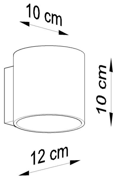 Sollux SL.0049 - Nástěnné svítidlo ORBIS 1 1xG9/40W/230V šedá