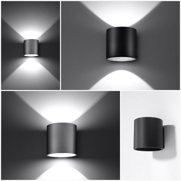 Sollux SL.0048 - Nástěnné svítidlo ORBIS 1 1xG9/40W/230V černá