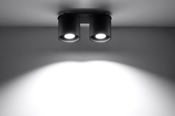 Sollux SL.0054 - Bodové svítidlo ORBIS 2 2xGU10/40W/230V černá