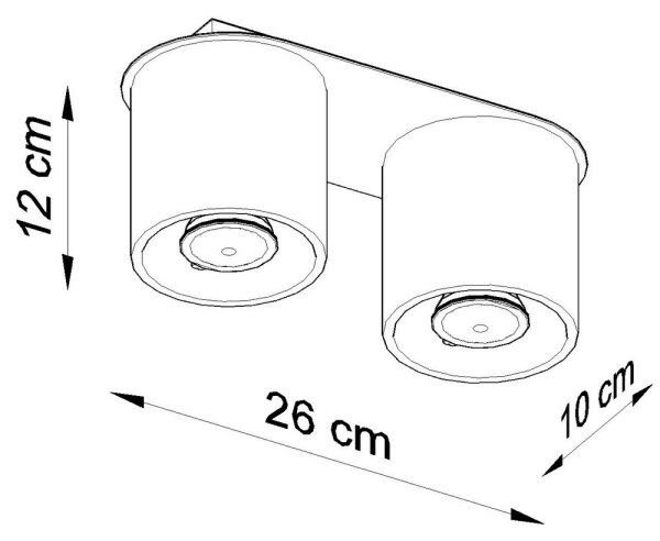Sollux SL.0055 - Bodové svítidlo ORBIS 2 2xGU10/40W/230V šedá