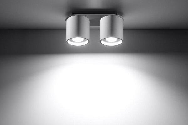 Sollux SL.0056 - Bodové svítidlo ORBIS 2 2xGU10/40W/230V bílá