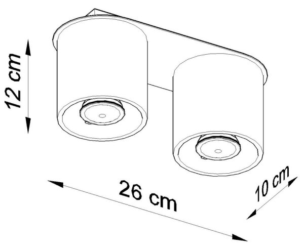 Sollux SL.0056 - Bodové svítidlo ORBIS 2 2xGU10/40W/230V bílá