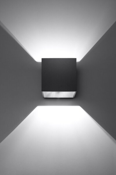 Sollux SL.0057 - Nástěnné svítidlo QUAD 1 1xG9/8W/230V černá