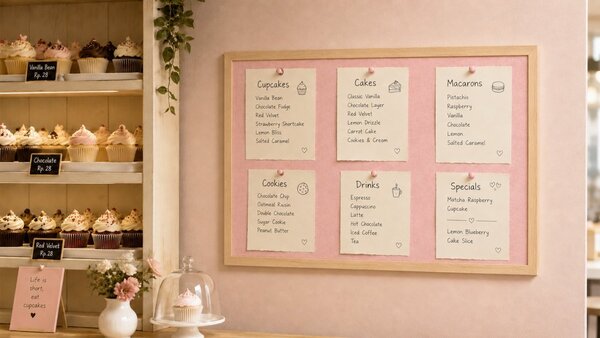 Textilní (plstěná) tabule 80 × 40 cm, růžová, v lakovaném dřevěném rámu, TFPINK84P
