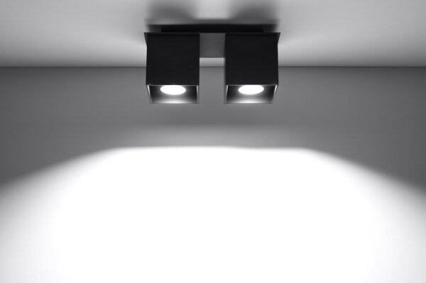 Sollux SL.0063 - Bodové svítidlo QUAD 2 2xGU10/40W/230V černá
