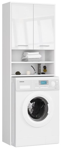 Ak furniture Koupelnová skříňka nad pračku Fin bílá lesk