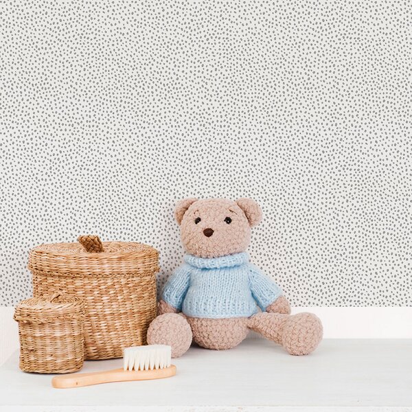 Vliesová tapeta na zeď, bílo-šedá, kapky, flíčky, 294-5, Enzo, ICH Wallcoverings