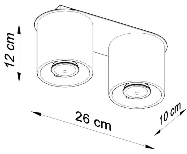 Sollux SL.0054 - Bodové svítidlo ORBIS 2 2xGU10/40W/230V černá