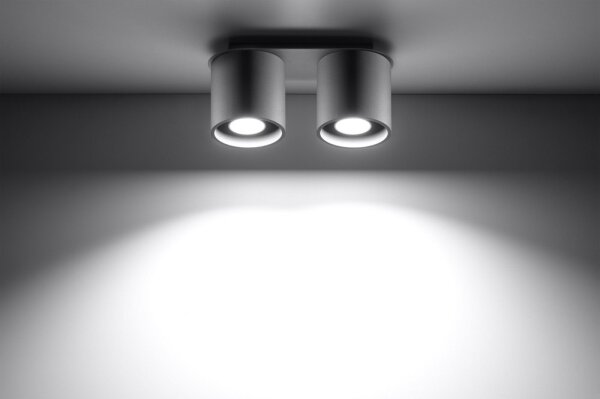 Sollux SL.0055 - Bodové svítidlo ORBIS 2 2xGU10/40W/230V šedá