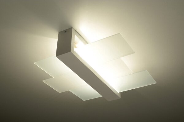 Sollux SL.0078 - Stropní svítidlo FENIKS 2 2xE27/60W/230V bílá
