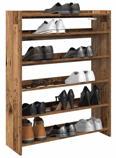 Botník old wood 80x25x100 kompozitní dřevo