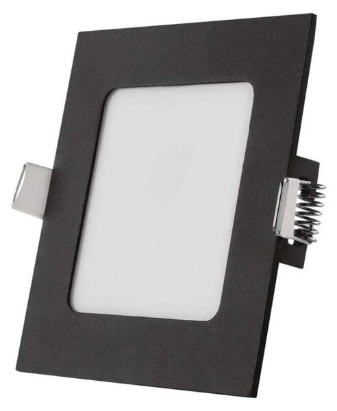 EMOS ZD2323 NEXXO - Podhledový černý LED panel, 7W, 480lm, 3000 + 3500 + 4000K, IP40/IP20, 12 x 12cm (Vestavné černé čtvercové svítidlo do sádrokartonu se změnou barvy světla)