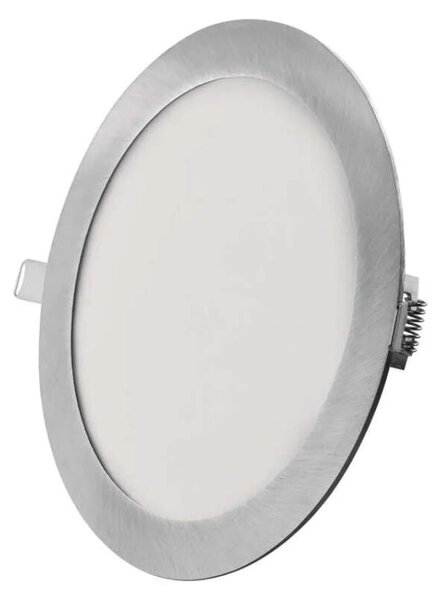 EMOS ZD1243 NEXXO - Podhledový stříbrný LED panel, 18W, 1600lm, 3000 + 3500 + 4000K, IP40/IP20, Ø 22,5cm (Vestavné stříbrné kulaté svítidlo do sádrokartonu se změnou barvy světla)