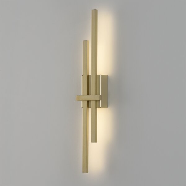 ACB Iluminacion Nástěnné LED svítidlo SHADOW, v. 54 cm, 12W, CRI90, CCT switch 2700-3000K Barva: Zlatá, Stmívání, řízení: ON/OFF (bez stmívání)
