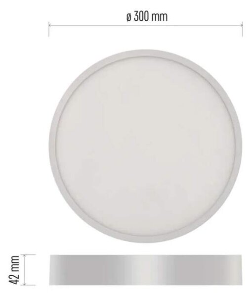 EMOS ZM5155 NEXXO - Přisazený stropní LED panel v bílé barvě, 28,5W, 2700lm, 4000K, IP40/IP20, Ø 30cm (Stropní kruhové svítidlo v bílé barvě)