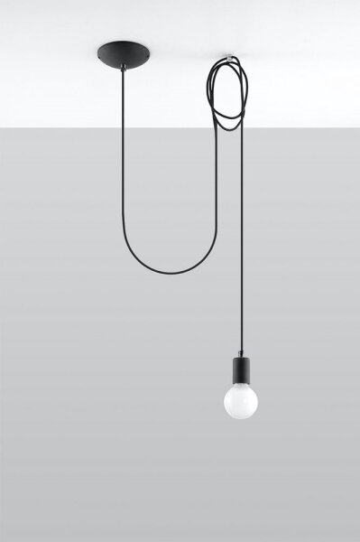 Sollux SL.0369 - Lustr na Lanku EDISON 1 1xE27/60W/230V pavouk černá
