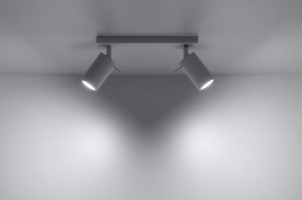 Sollux SL.0088 - Bodové svítidlo RING 2 2xGU10/10W/230V bílá