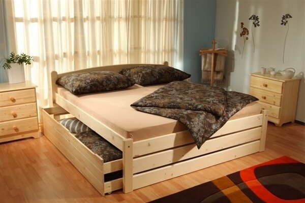 Dřevěná postel Thorsten - nízké čelo - Senior