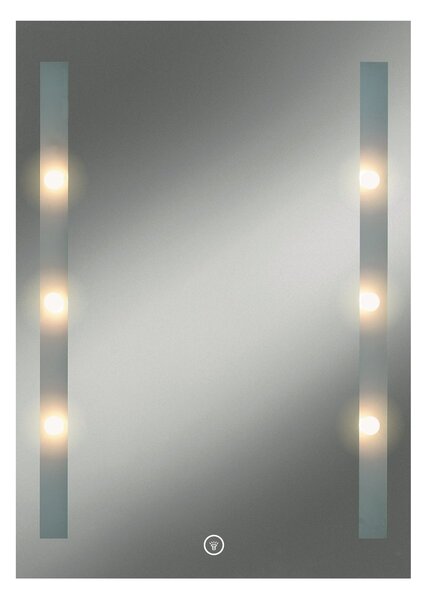 Kristall-Form Zrcadlo s LED osvětlením Moonlight, 70 × 50 cm