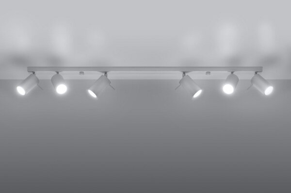 Sollux SL.0333 - Bodové svítidlo RING 6L 6xGU10/10W/230V bílá