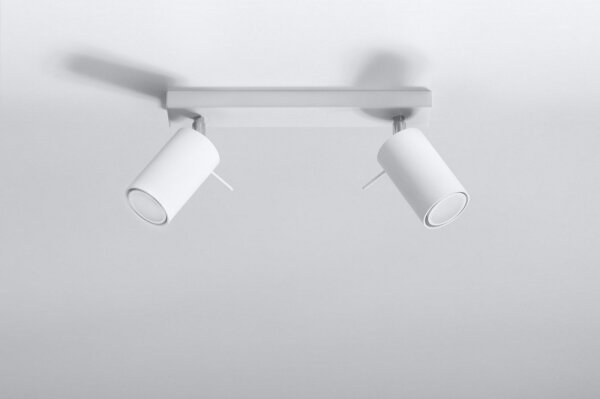 Sollux SL.0088 - Bodové svítidlo RING 2 2xGU10/10W/230V bílá