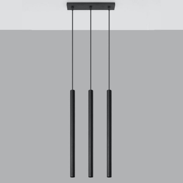 Sollux SL.0470 - Lustr na lanku PASTELO 3 3xG9/8W/230V černá