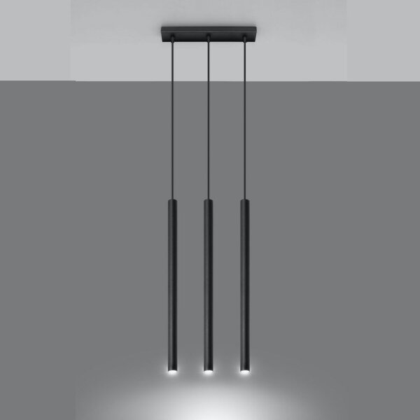 Sollux SL.0470 - Lustr na lanku PASTELO 3 3xG9/8W/230V černá