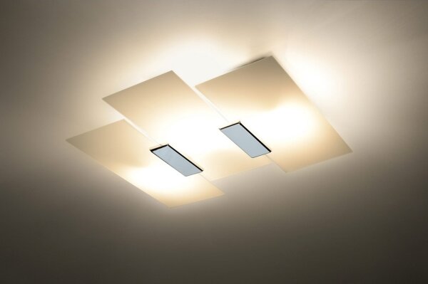 Sollux SL.0198 - Stropní svítidlo FABIANO 3xE27/60W/230V bílá/chrom