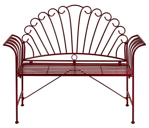 Zahradní lavice CAVINIA 125 cm Kov Vínová