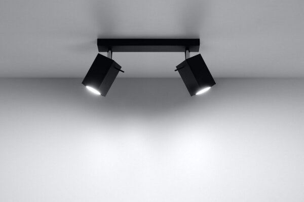 Sollux SL.0100 - Bodové svítidlo MERIDA 2 2xGU10/40W/230V černá