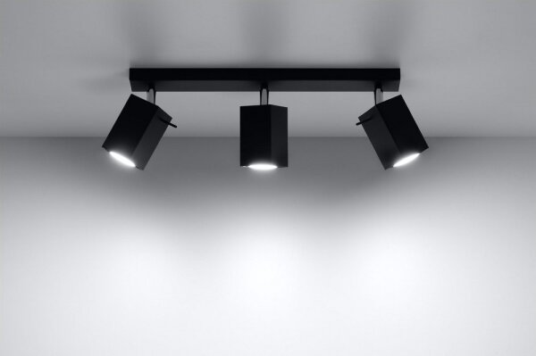 Sollux SL.0101- Bodové svítidlo MERIDA 3 3xGU10/40W/230V černá