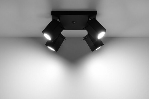 Sollux SL.0102 - Bodové svítidlo MERIDA 4 4xGU10/40W/230V černá
