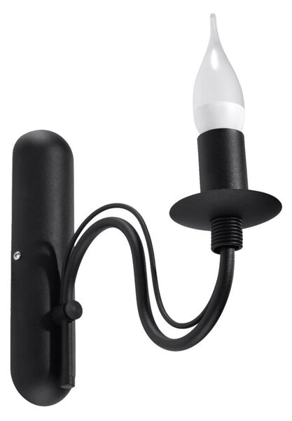Sollux SL.0220 - Nástěnné svítidlo MINERWA 1xE14/40W/230V černá