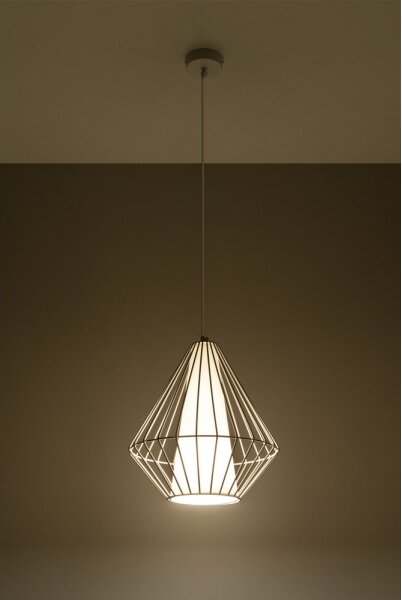 Sollux SL.0297 - Lustr na lanku DEMI 1xE27/60W/230V bílá