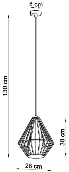 Sollux SL.0297 - Lustr na lanku DEMI 1xE27/60W/230V bílá