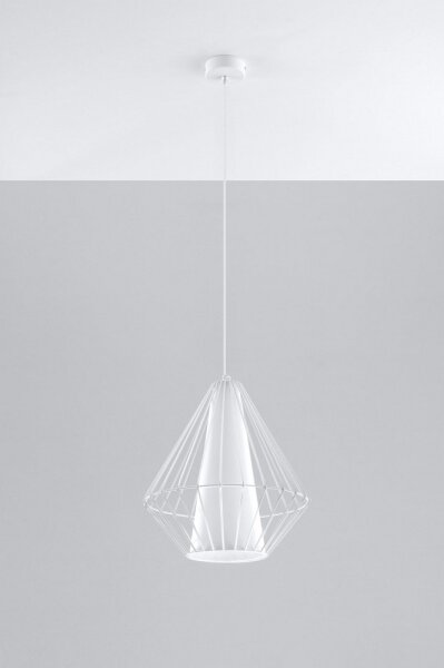 Sollux SL.0297 - Lustr na lanku DEMI 1xE27/60W/230V bílá