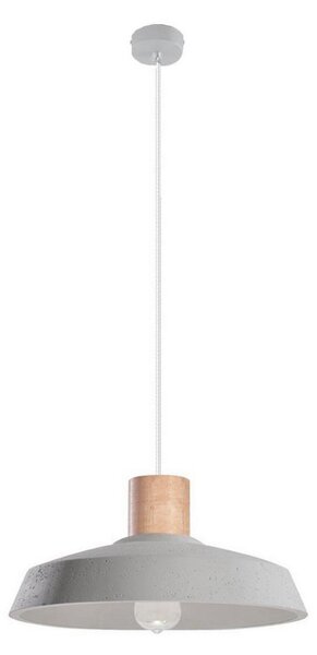 Sollux SL.0282 - Lustr na lanku AFRA 1xE27/60W/230V šedá/přírodní dřevo