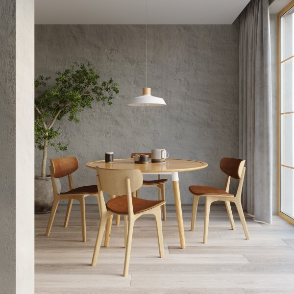 Sollux SL.0282 - Lustr na lanku AFRA 1xE27/60W/230V šedá/přírodní dřevo